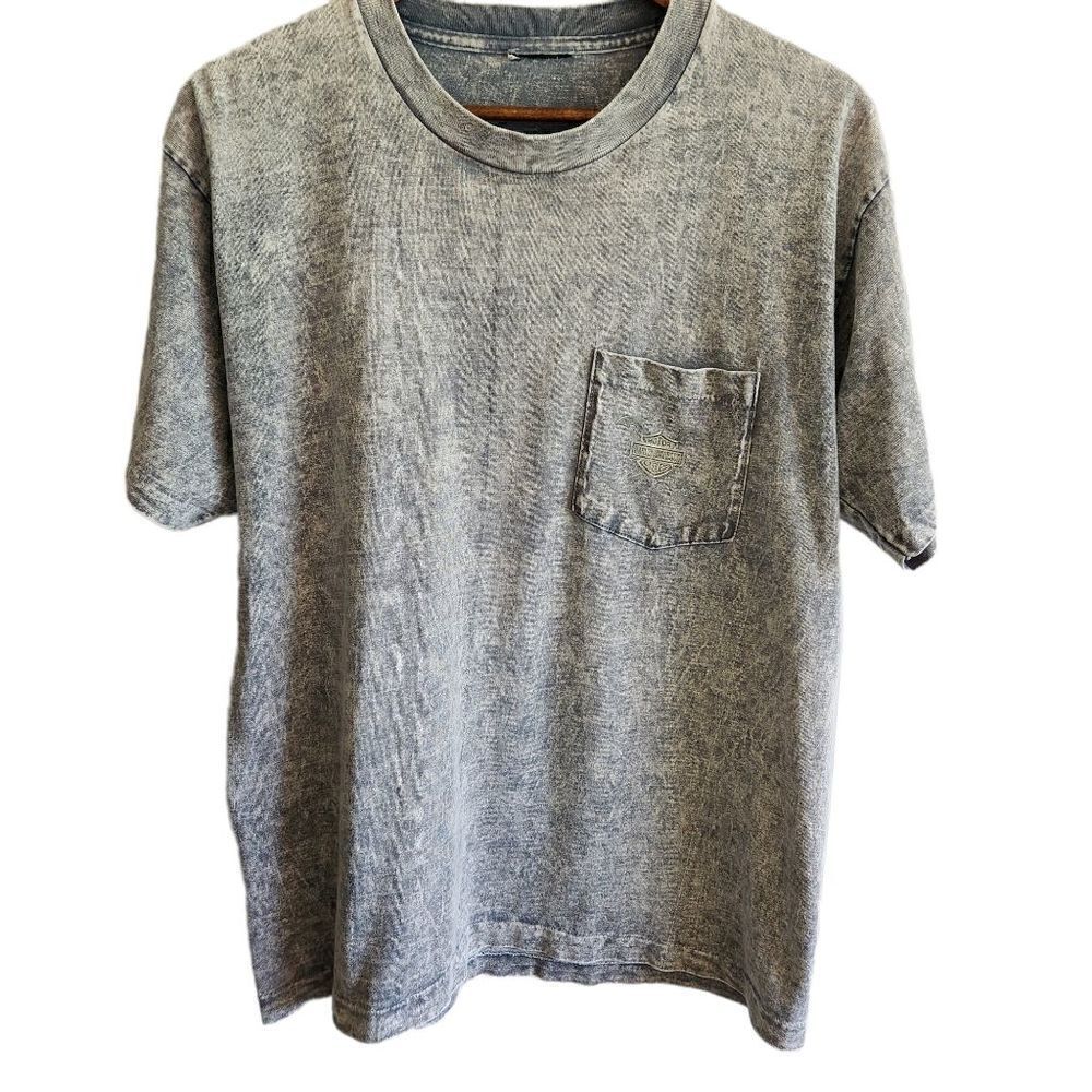 ‎VINTAGE Harley Davidson Acid Wash T Shirt Size Large